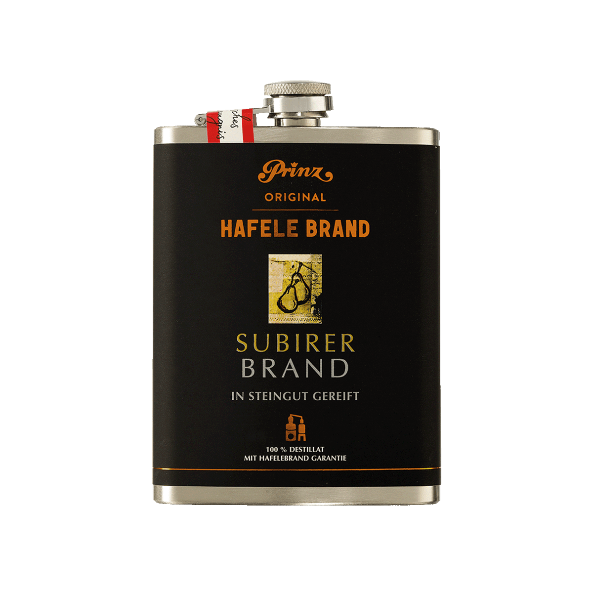 Edelstahl-Flachmann Hafele Saubirer 43% vol