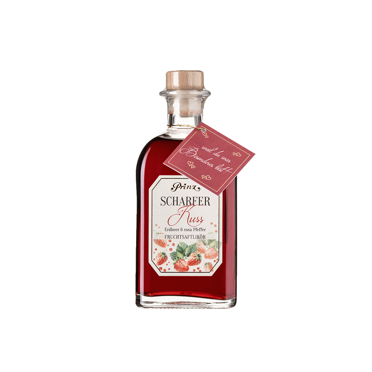 Prinz Scharfer Kuss Likör- Erdbeer und rosa Pfeffer 16% vol.
