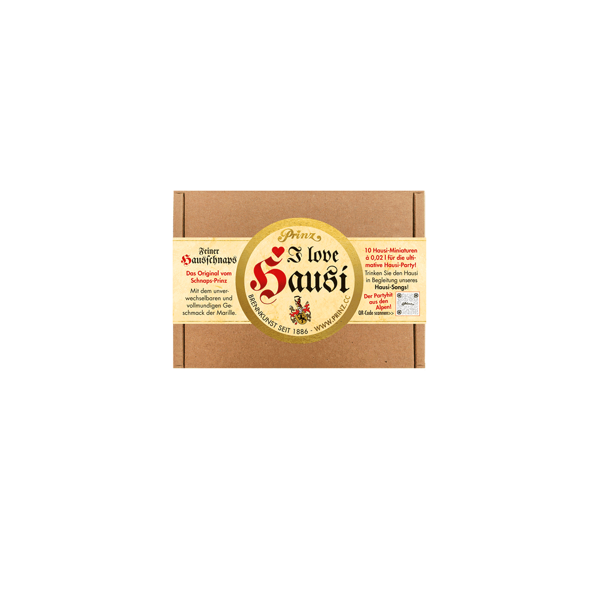 Prinz Geschenkset "I love Hausi" feinster Hausschnaps 34% vol