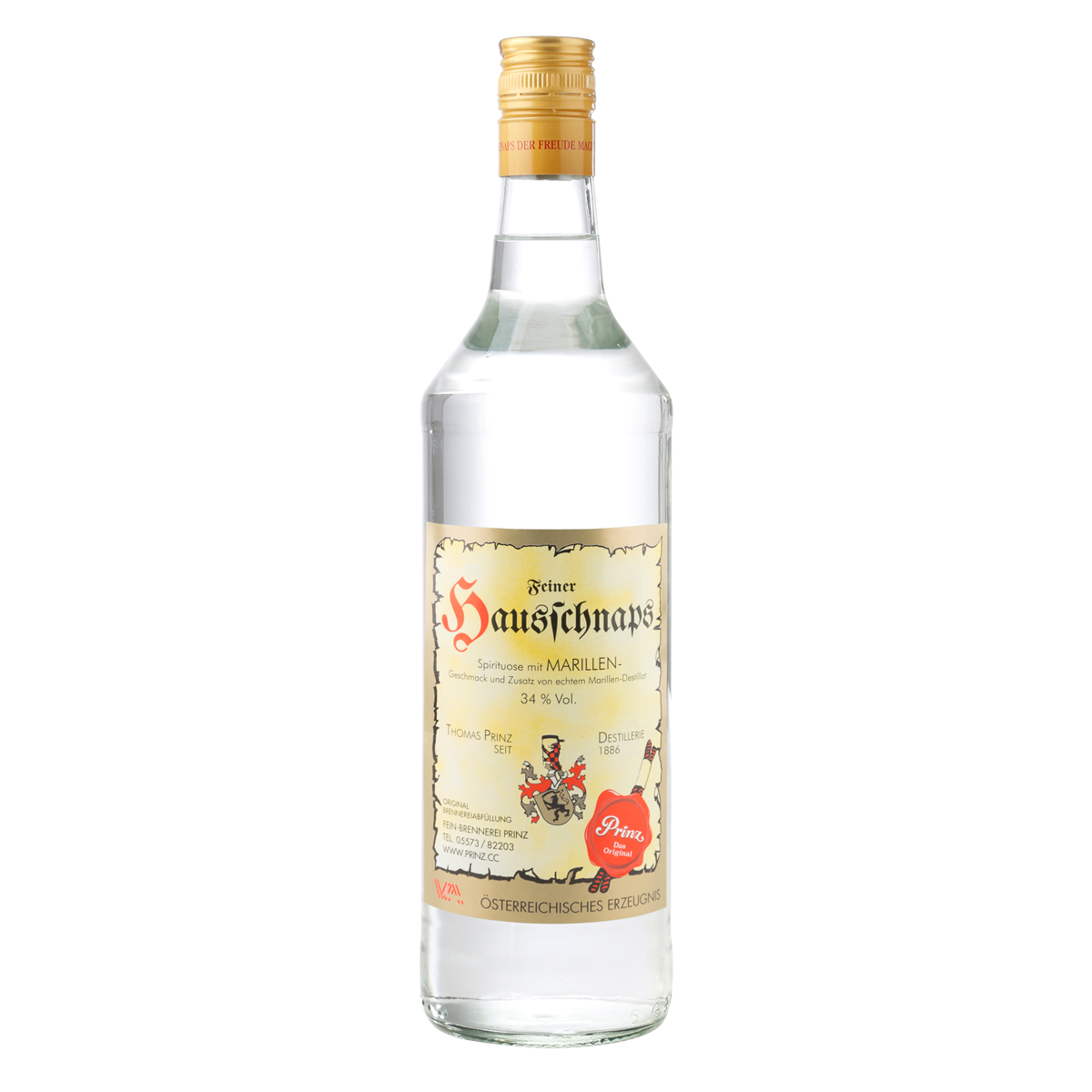 Prinz Hausschnaps Marille 34% vol.