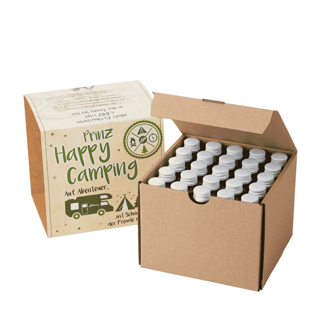 Prinz Happy Camping - 25 Schnaps Miniaturen Box